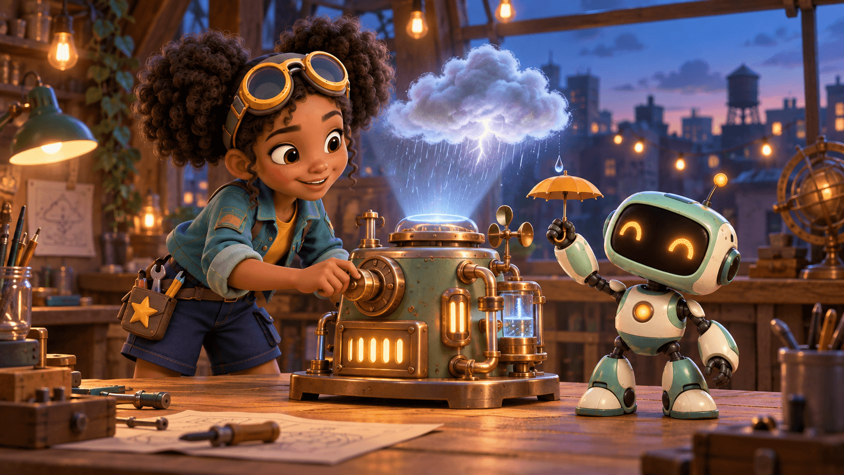Illustrative cartoon artwork; not a live generation result.